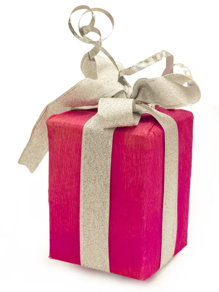 Růžová dárková krabice — Stock fotografie