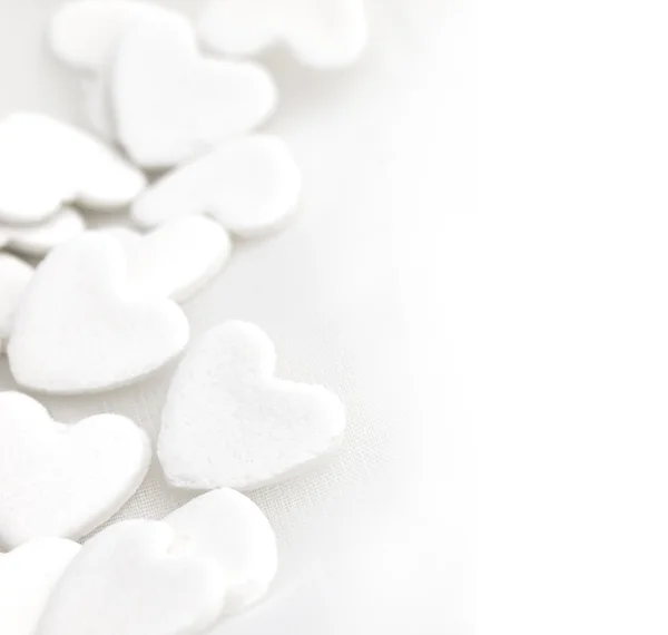 White hearts background — Stock Photo, Image