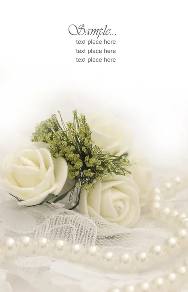 Wedding arrangement with pearls — Stock Photo, Image