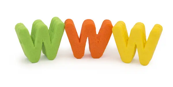 WWW made of colorful rubber letters — Stock Photo, Image