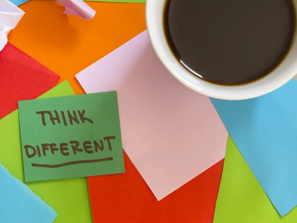 Think different note — Stock Photo, Image