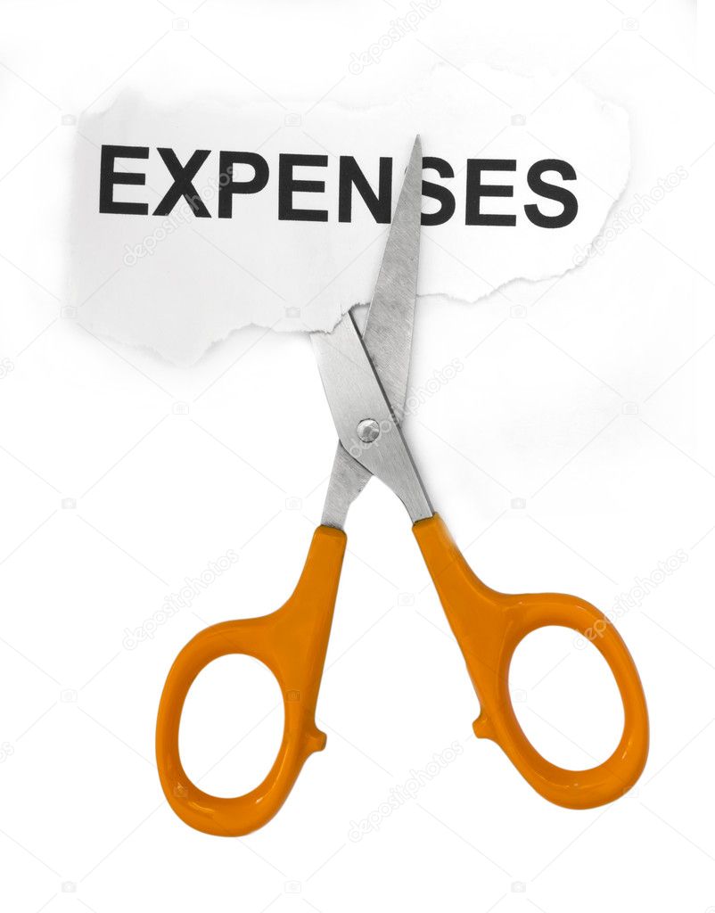 Cutting expenses, business concept