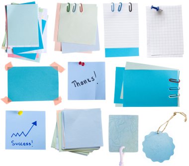 Mavi kağıt notları ve Etiketler