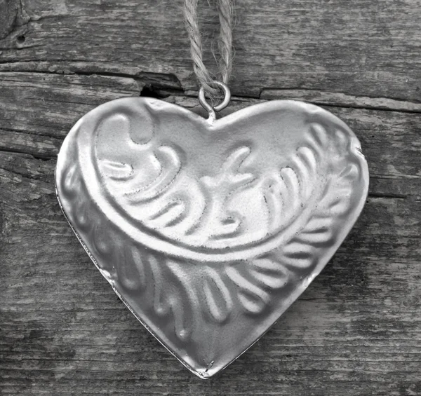 Metallic heart — Stock Photo, Image
