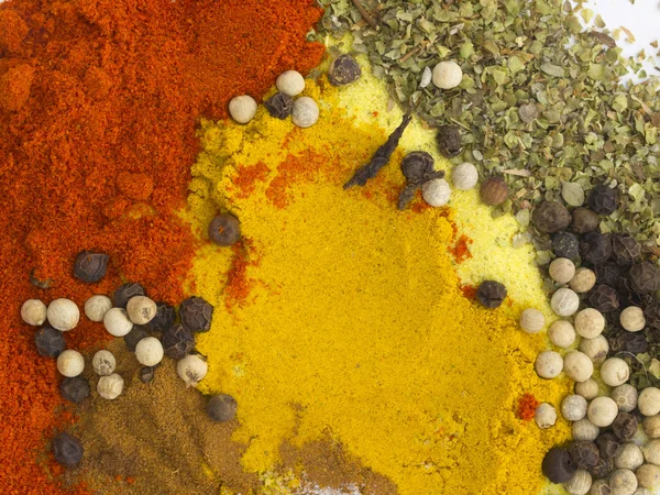 Färgstarka kryddor, apstract bakgrund — Stockfoto