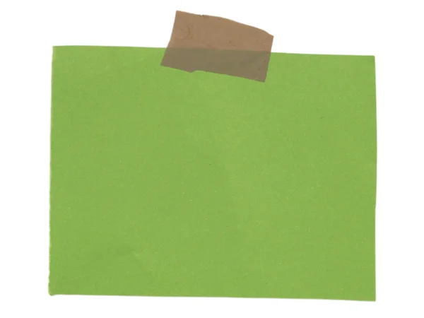 Green paper note — Stock Photo, Image