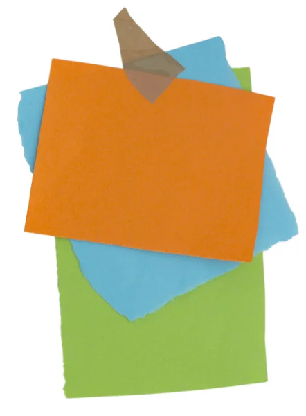 Notas de papel em cores diferentes — Fotografia de Stock