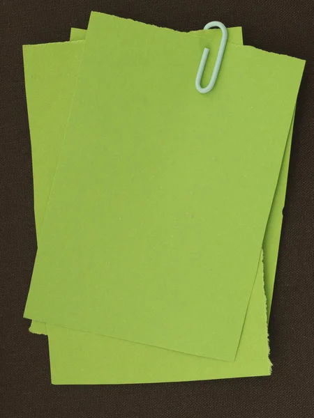 Zöld papír jegyzék — Stock Fotó