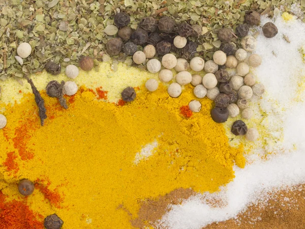 Färgstarka kryddor, apstract bakgrund — Stockfoto