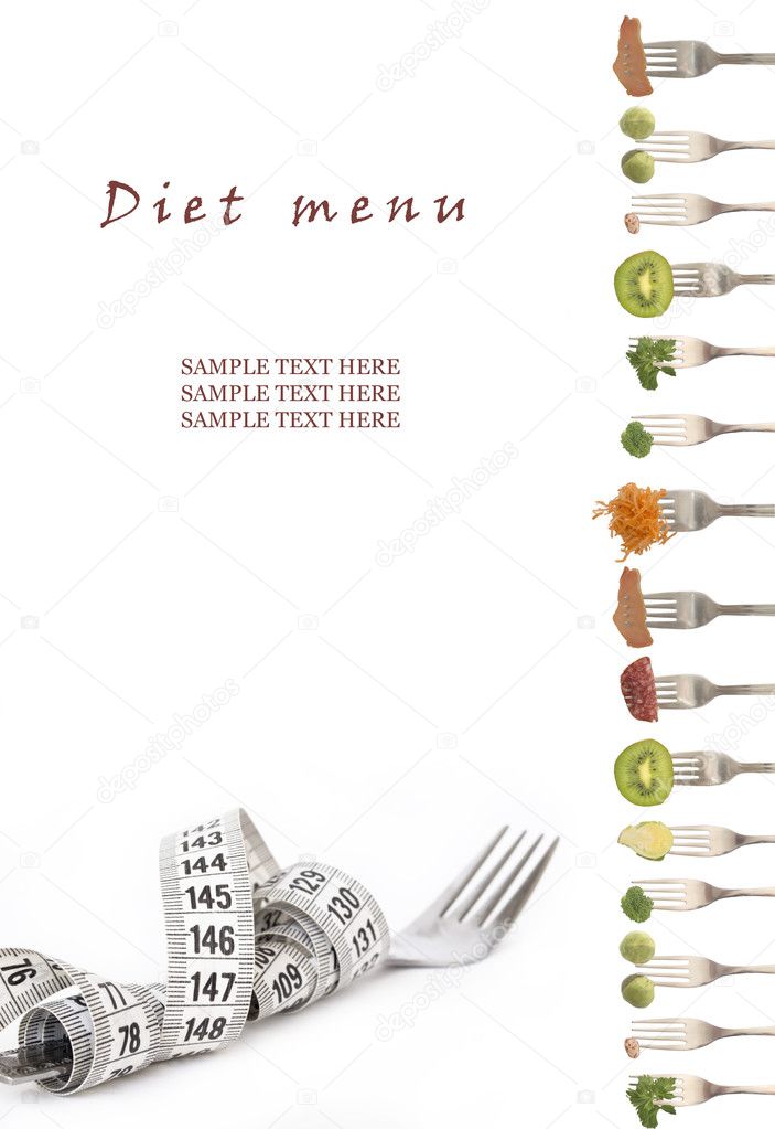 Diet menu with the place for your text