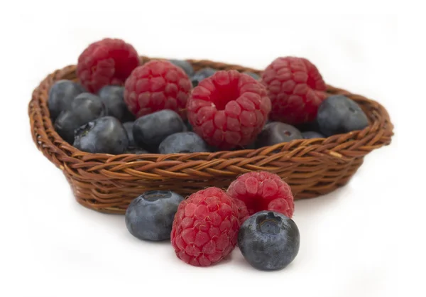 蓝莓和树莓 — 图库照片