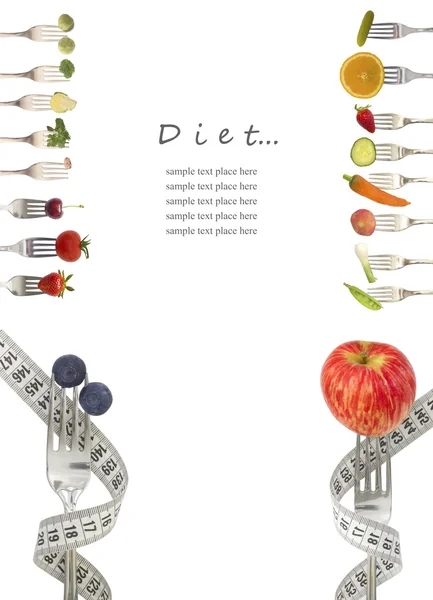 Menu de dieta — Fotografia de Stock