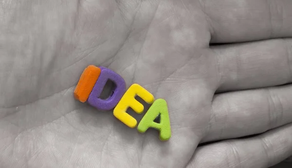 Ideia na mão — Fotografia de Stock