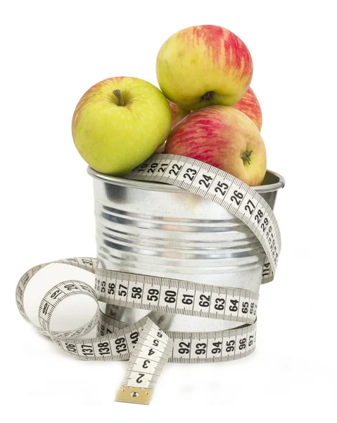 Ernährung mit Äpfeln — Stockfoto