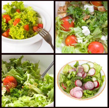 Collage of different salat clipart