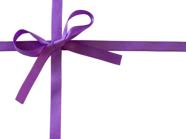 Purple bow isolated on white — Stock Photo, Image