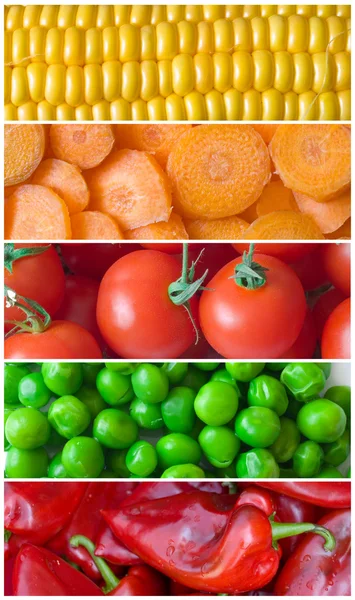 Collage de verduras frescas — Foto de Stock