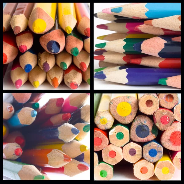 Collage aus Bleistiften — Stockfoto