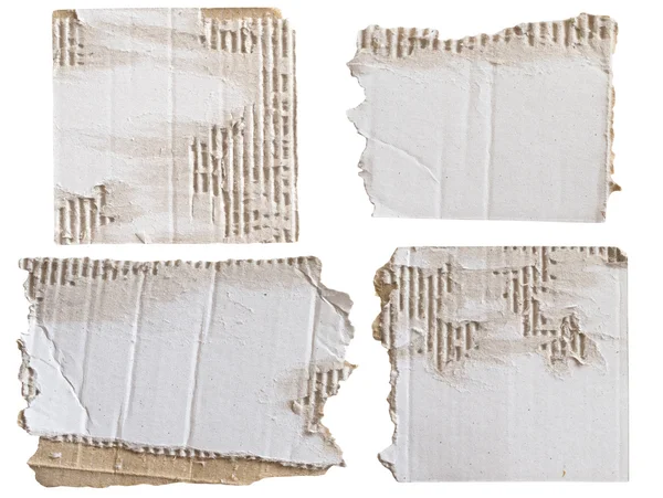 Колекція білих гофрованих паперових листів — стокове фото