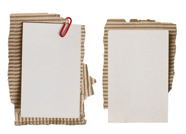 Paper notes on cardboard — Stock Photo, Image