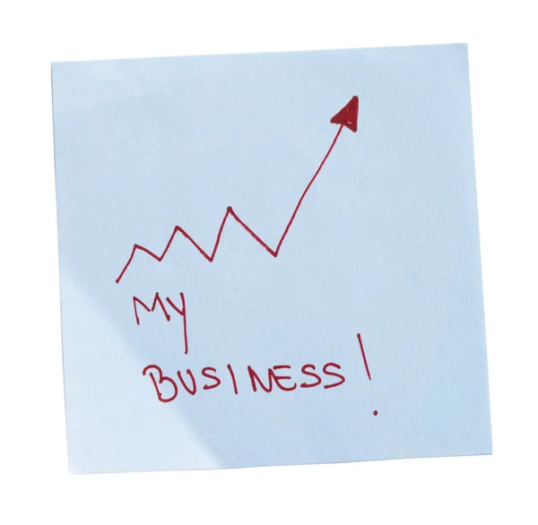Adhesive note My business — Stock Photo, Image
