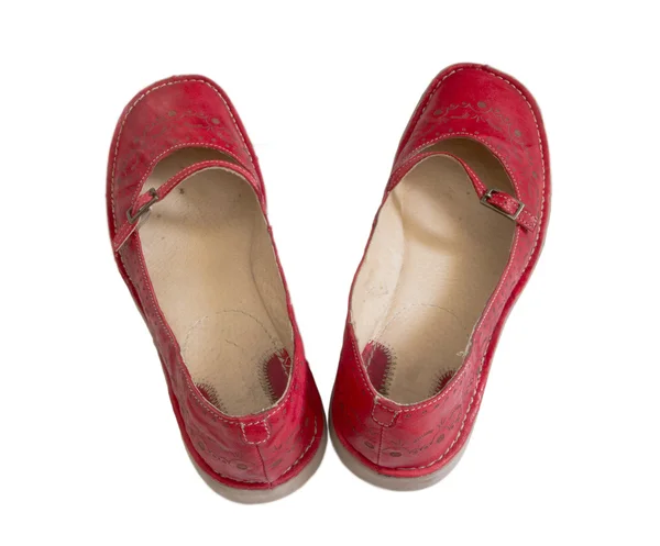 Sapatos vermelhos isolados em branco — Fotografia de Stock
