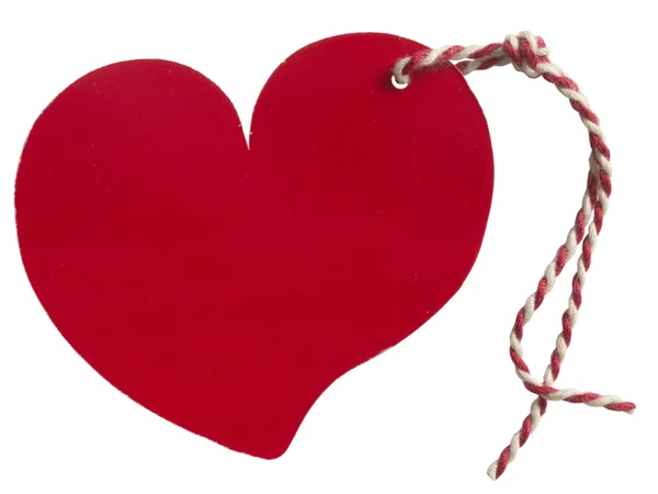Etiqueta roja del corazón —  Fotos de Stock