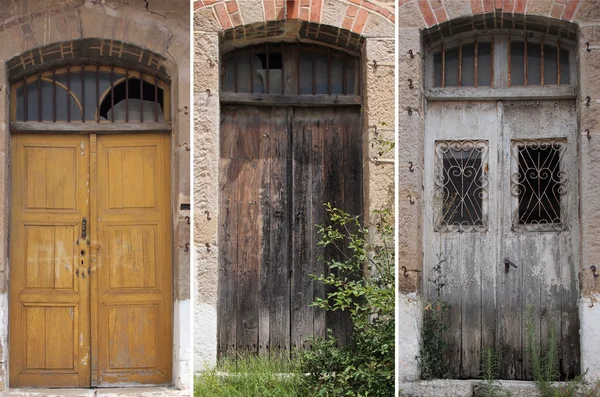 Raccolta di vecchie porte — Foto Stock