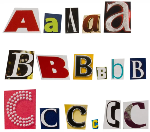 Litery ABC — Zdjęcie stockowe