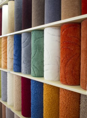 Carpets in different colors clipart