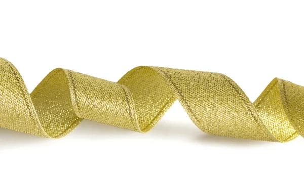 Golden curved ribbon — Stock Photo, Image