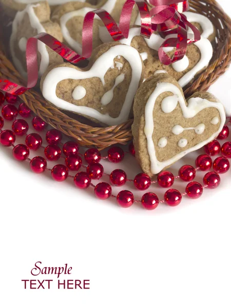 Cookies en forme de coeur — Photo