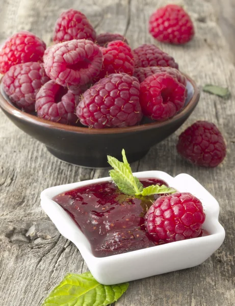 Jam of raspberries — Stock Photo, Image