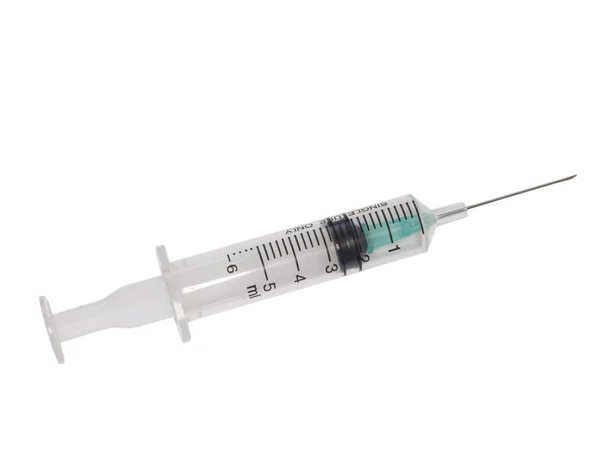 stock image Single syringe isolated on white background