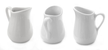 Porcelain milk jugs isolated clipart