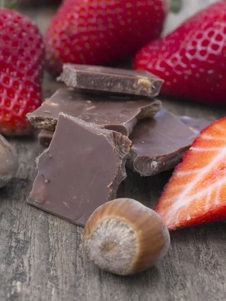 Σοκολάτα με φράουλες — Φωτογραφία Αρχείου