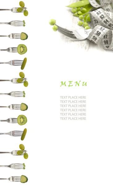 Green menu for restaurants, diet — Stock Photo, Image