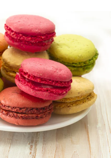 Macaroons on the lace — Stock Photo, Image
