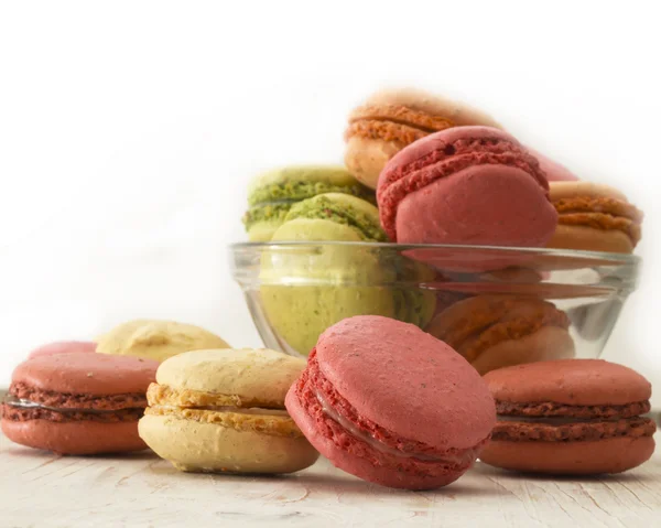 Macaroons on the lace — Stock Photo, Image