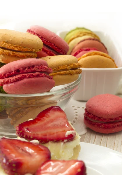 Färgglada macaroons — Stockfoto