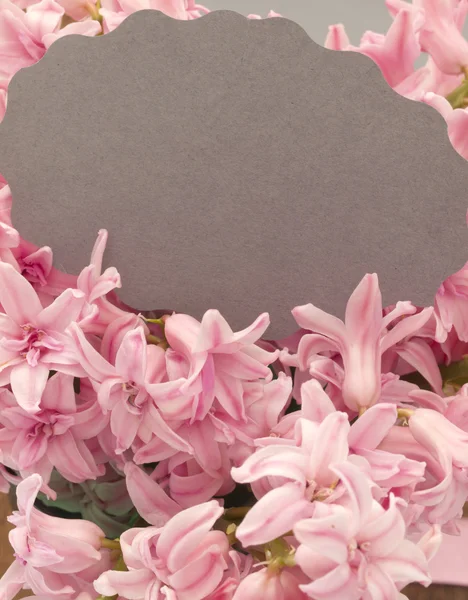 Grußkarte mit schönen Frühlingsblumen — Stockfoto