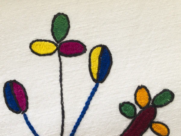Embroider, floral design — Stock Photo, Image