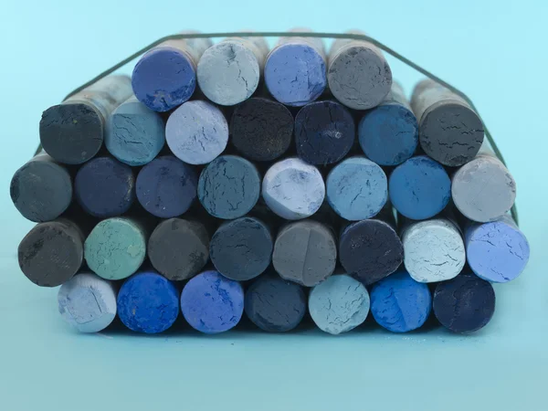 Pastelli secchi blu — Foto Stock