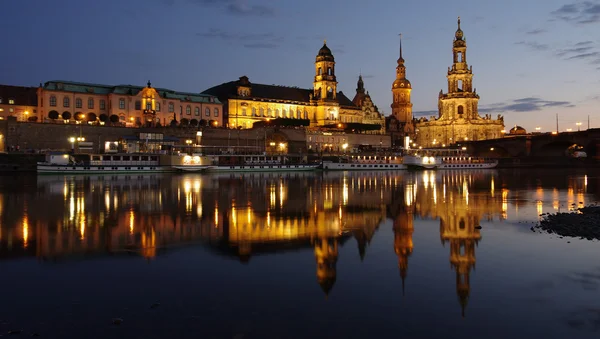 Dresden in der Dämmerung Stockbild