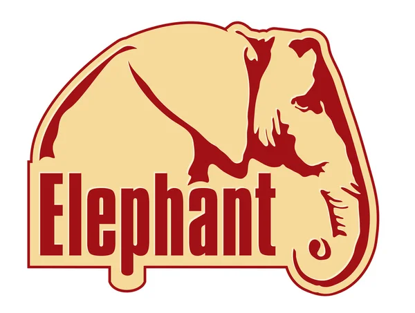 Ícone de elefante — Vetor de Stock