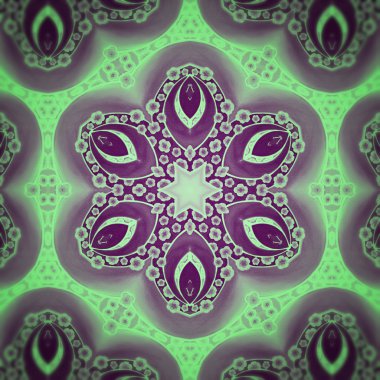 Mandala violet-green Flower clipart