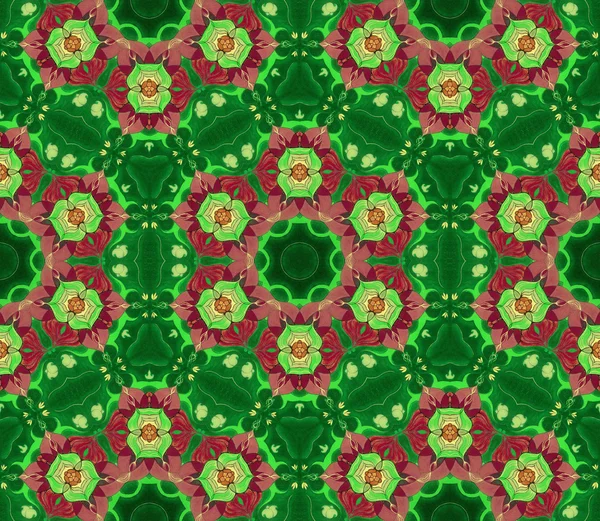 Pattern Herbal-Green Flower — Stock Photo, Image