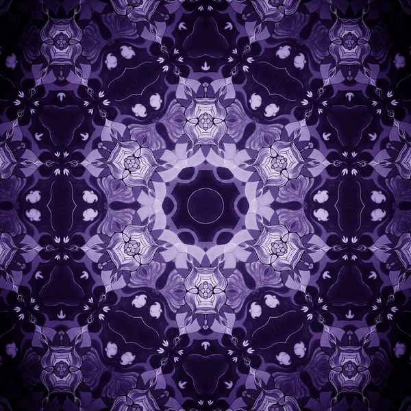 Мандала Пурпурна квітка — стокове фото