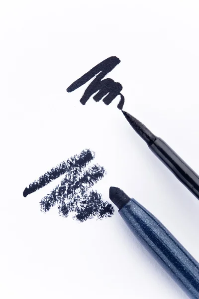 stock image Black eyeliner and pencil