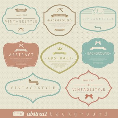 Retro vintage labels clipart